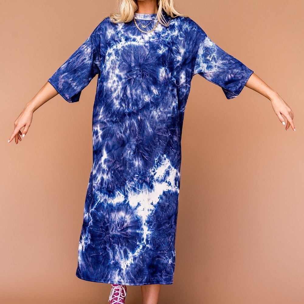 Dressed in Lala - Ozzy dress in edgy indigo